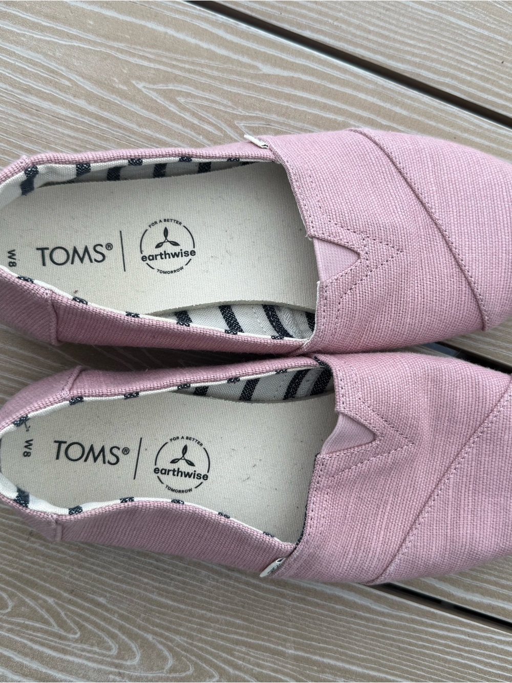 Toms Women's Slip-On Canvas Flats in Dusty Pink